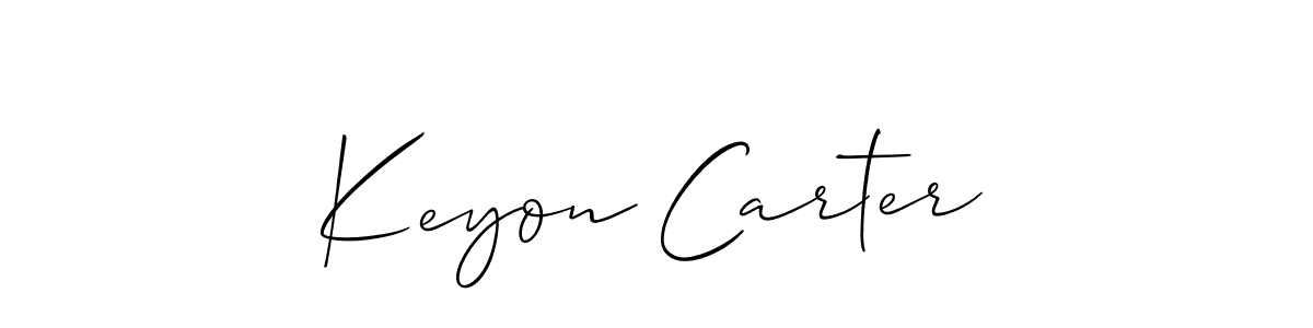 Best and Professional Signature Style for Keyon Carter. Allison_Script Best Signature Style Collection. Keyon Carter signature style 2 images and pictures png