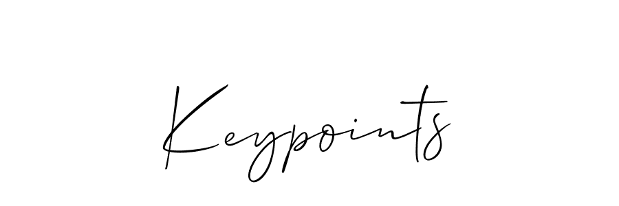 How to make Keypoints signature? Allison_Script is a professional autograph style. Create handwritten signature for Keypoints name. Keypoints signature style 2 images and pictures png