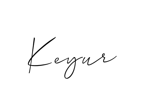 Create a beautiful signature design for name Keyur. With this signature (Allison_Script) fonts, you can make a handwritten signature for free. Keyur signature style 2 images and pictures png