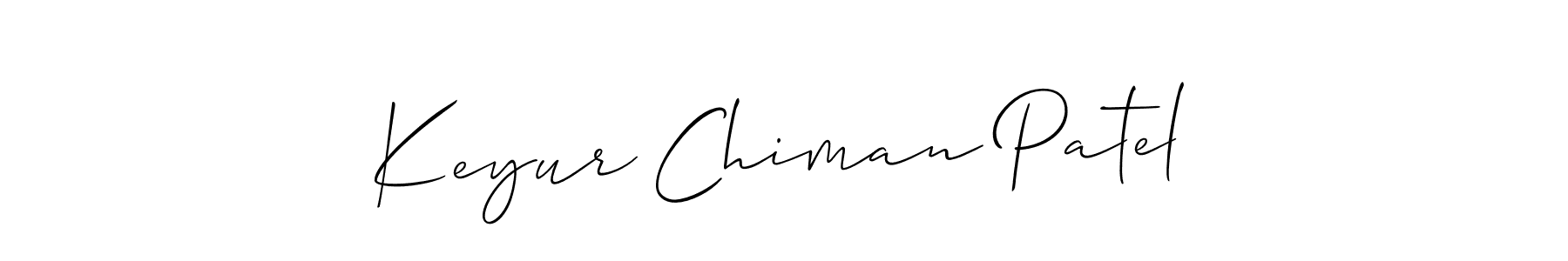 It looks lik you need a new signature style for name Keyur Chiman Patel. Design unique handwritten (Allison_Script) signature with our free signature maker in just a few clicks. Keyur Chiman Patel signature style 2 images and pictures png