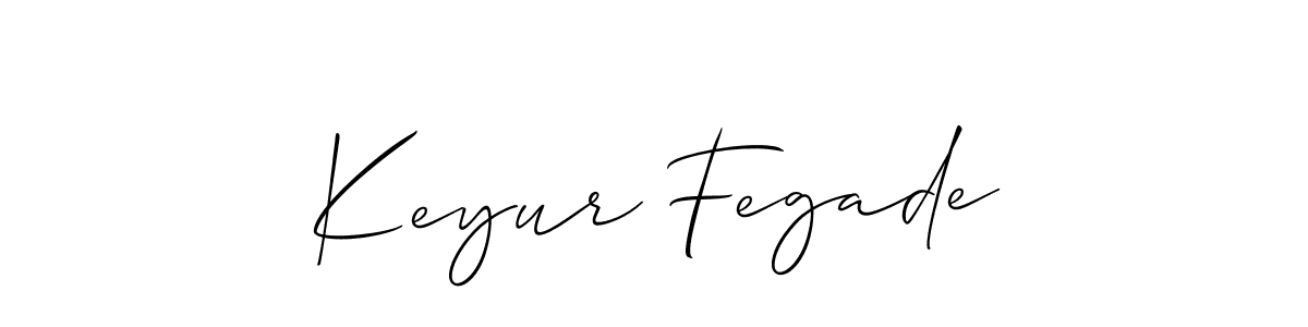 Make a short Keyur Fegade signature style. Manage your documents anywhere anytime using Allison_Script. Create and add eSignatures, submit forms, share and send files easily. Keyur Fegade signature style 2 images and pictures png