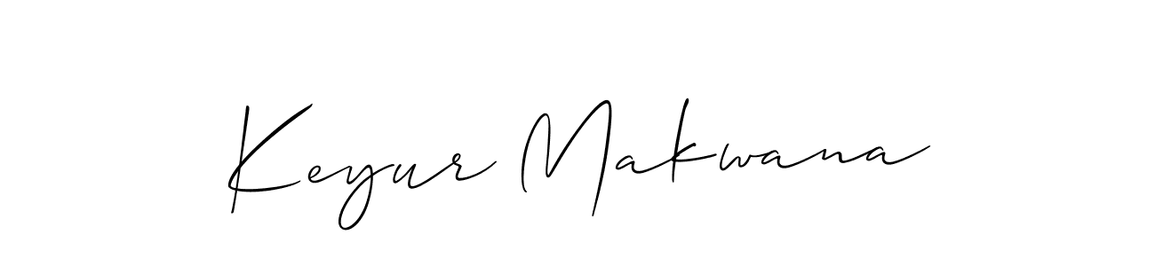 Also we have Keyur Makwana name is the best signature style. Create professional handwritten signature collection using Allison_Script autograph style. Keyur Makwana signature style 2 images and pictures png