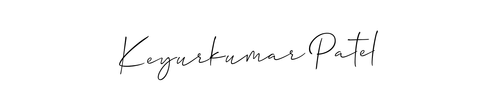 Make a short Keyurkumar Patel signature style. Manage your documents anywhere anytime using Allison_Script. Create and add eSignatures, submit forms, share and send files easily. Keyurkumar Patel signature style 2 images and pictures png