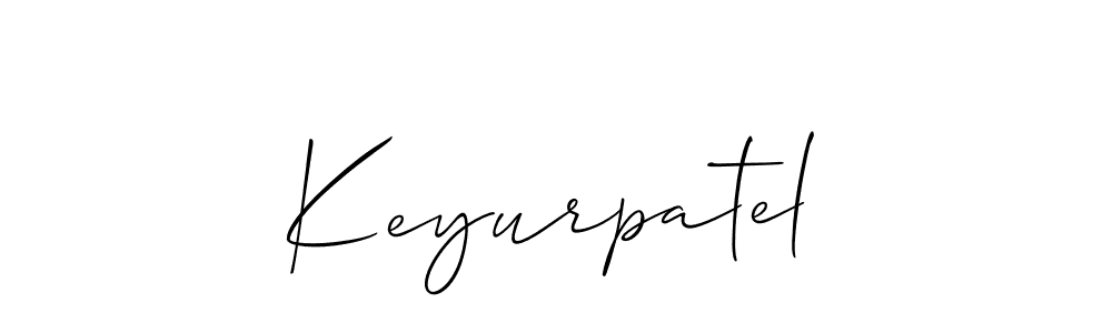 Make a beautiful signature design for name Keyurpatel. With this signature (Allison_Script) style, you can create a handwritten signature for free. Keyurpatel signature style 2 images and pictures png