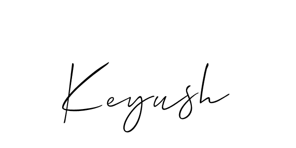 Keyush stylish signature style. Best Handwritten Sign (Allison_Script) for my name. Handwritten Signature Collection Ideas for my name Keyush. Keyush signature style 2 images and pictures png