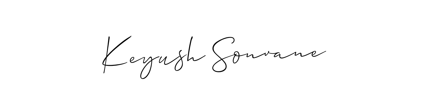 How to make Keyush Sonvane signature? Allison_Script is a professional autograph style. Create handwritten signature for Keyush Sonvane name. Keyush Sonvane signature style 2 images and pictures png