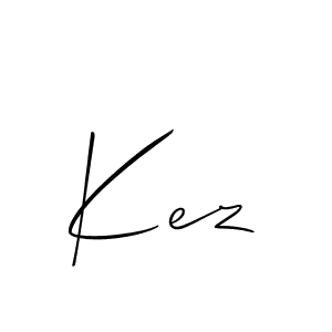 How to make Kez signature? Allison_Script is a professional autograph style. Create handwritten signature for Kez name. Kez signature style 2 images and pictures png