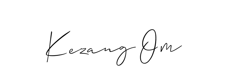 How to make Kezang Om signature? Allison_Script is a professional autograph style. Create handwritten signature for Kezang Om name. Kezang Om signature style 2 images and pictures png