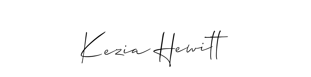 The best way (Allison_Script) to make a short signature is to pick only two or three words in your name. The name Kezia Hewitt include a total of six letters. For converting this name. Kezia Hewitt signature style 2 images and pictures png
