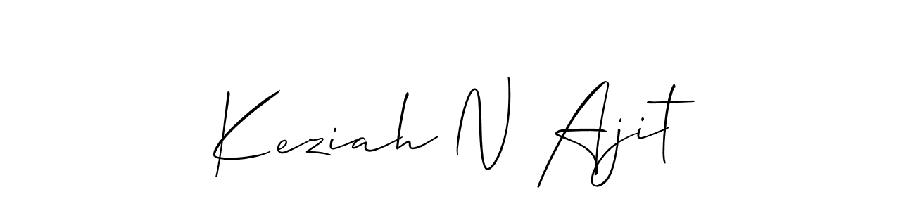 Keziah N Ajit stylish signature style. Best Handwritten Sign (Allison_Script) for my name. Handwritten Signature Collection Ideas for my name Keziah N Ajit. Keziah N Ajit signature style 2 images and pictures png