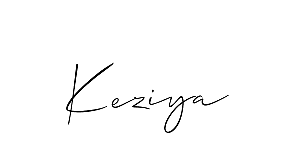 The best way (Allison_Script) to make a short signature is to pick only two or three words in your name. The name Keziya include a total of six letters. For converting this name. Keziya signature style 2 images and pictures png