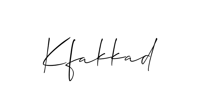 How to make Kfakkad name signature. Use Allison_Script style for creating short signs online. This is the latest handwritten sign. Kfakkad signature style 2 images and pictures png