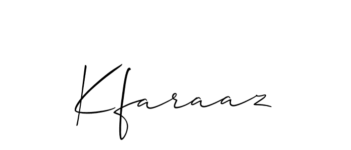 if you are searching for the best signature style for your name Kfaraaz. so please give up your signature search. here we have designed multiple signature styles  using Allison_Script. Kfaraaz signature style 2 images and pictures png