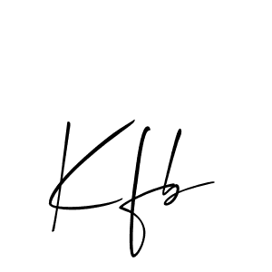 How to make Kfb signature? Allison_Script is a professional autograph style. Create handwritten signature for Kfb name. Kfb signature style 2 images and pictures png