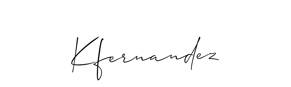 You should practise on your own different ways (Allison_Script) to write your name (Kfernandez) in signature. don't let someone else do it for you. Kfernandez signature style 2 images and pictures png