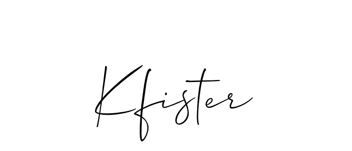 Similarly Allison_Script is the best handwritten signature design. Signature creator online .You can use it as an online autograph creator for name Kfister. Kfister signature style 2 images and pictures png