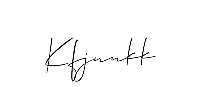 Also we have Kfjnnkk name is the best signature style. Create professional handwritten signature collection using Allison_Script autograph style. Kfjnnkk signature style 2 images and pictures png