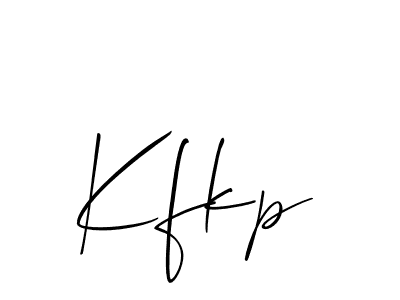 Design your own signature with our free online signature maker. With this signature software, you can create a handwritten (Allison_Script) signature for name Kfkp. Kfkp signature style 2 images and pictures png