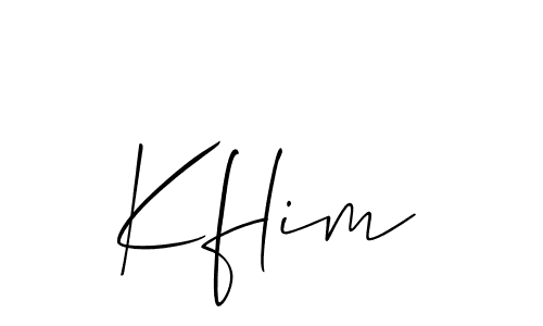 It looks lik you need a new signature style for name Kflim. Design unique handwritten (Allison_Script) signature with our free signature maker in just a few clicks. Kflim signature style 2 images and pictures png