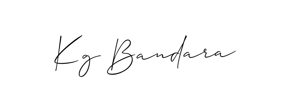 How to make Kg Bandara signature? Allison_Script is a professional autograph style. Create handwritten signature for Kg Bandara name. Kg Bandara signature style 2 images and pictures png