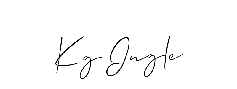 Make a beautiful signature design for name Kg Ingle. With this signature (Allison_Script) style, you can create a handwritten signature for free. Kg Ingle signature style 2 images and pictures png
