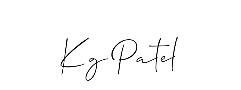 How to Draw Kg Patel signature style? Allison_Script is a latest design signature styles for name Kg Patel. Kg Patel signature style 2 images and pictures png