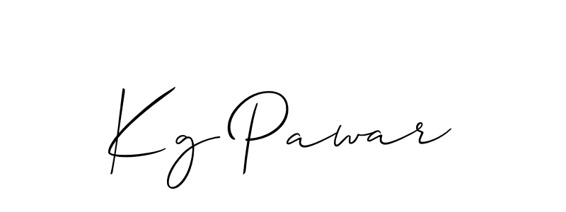 It looks lik you need a new signature style for name Kg Pawar. Design unique handwritten (Allison_Script) signature with our free signature maker in just a few clicks. Kg Pawar signature style 2 images and pictures png