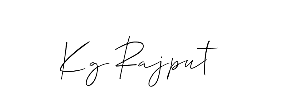 Allison_Script is a professional signature style that is perfect for those who want to add a touch of class to their signature. It is also a great choice for those who want to make their signature more unique. Get Kg Rajput name to fancy signature for free. Kg Rajput signature style 2 images and pictures png