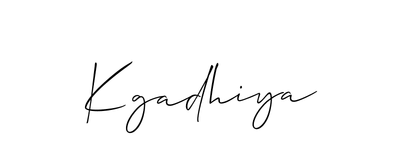 The best way (Allison_Script) to make a short signature is to pick only two or three words in your name. The name Kgadhiya include a total of six letters. For converting this name. Kgadhiya signature style 2 images and pictures png