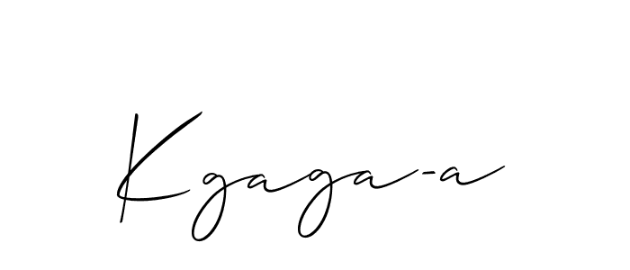 Create a beautiful signature design for name Kgaga-a. With this signature (Allison_Script) fonts, you can make a handwritten signature for free. Kgaga-a signature style 2 images and pictures png