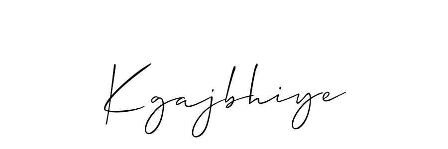 Design your own signature with our free online signature maker. With this signature software, you can create a handwritten (Allison_Script) signature for name Kgajbhiye. Kgajbhiye signature style 2 images and pictures png