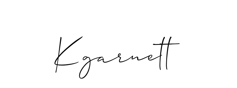 Best and Professional Signature Style for Kgarnett. Allison_Script Best Signature Style Collection. Kgarnett signature style 2 images and pictures png