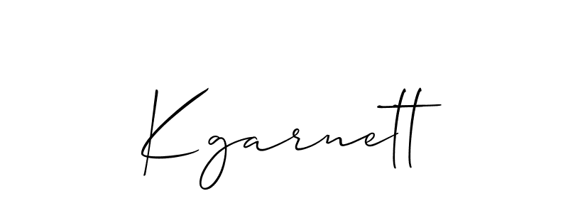 Best and Professional Signature Style for Kgarnett. Allison_Script Best Signature Style Collection. Kgarnett signature style 2 images and pictures png