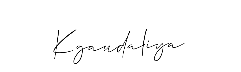 Create a beautiful signature design for name Kgaudaliya. With this signature (Allison_Script) fonts, you can make a handwritten signature for free. Kgaudaliya signature style 2 images and pictures png