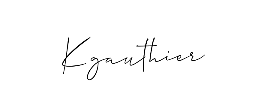 How to make Kgauthier name signature. Use Allison_Script style for creating short signs online. This is the latest handwritten sign. Kgauthier signature style 2 images and pictures png
