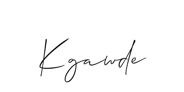How to make Kgawde name signature. Use Allison_Script style for creating short signs online. This is the latest handwritten sign. Kgawde signature style 2 images and pictures png