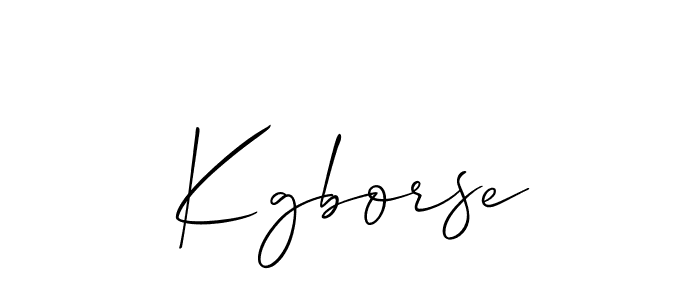 How to Draw Kgborse signature style? Allison_Script is a latest design signature styles for name Kgborse. Kgborse signature style 2 images and pictures png