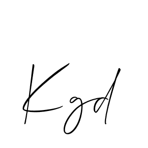 Also we have Kgd name is the best signature style. Create professional handwritten signature collection using Allison_Script autograph style. Kgd signature style 2 images and pictures png