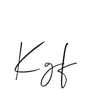 Use a signature maker to create a handwritten signature online. With this signature software, you can design (Allison_Script) your own signature for name Kgf. Kgf signature style 2 images and pictures png