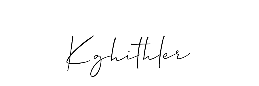 How to Draw Kghithler signature style? Allison_Script is a latest design signature styles for name Kghithler. Kghithler signature style 2 images and pictures png