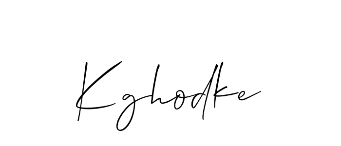 Make a beautiful signature design for name Kghodke. With this signature (Allison_Script) style, you can create a handwritten signature for free. Kghodke signature style 2 images and pictures png