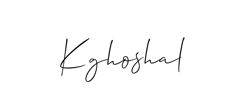 Create a beautiful signature design for name Kghoshal. With this signature (Allison_Script) fonts, you can make a handwritten signature for free. Kghoshal signature style 2 images and pictures png