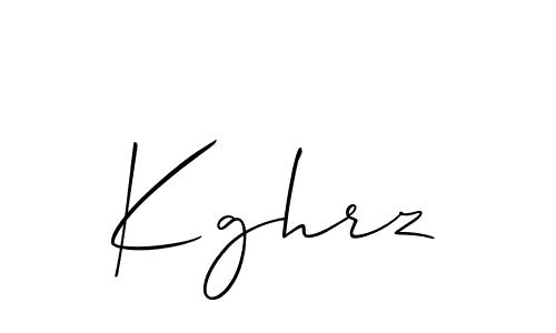 Make a beautiful signature design for name Kghrz. With this signature (Allison_Script) style, you can create a handwritten signature for free. Kghrz signature style 2 images and pictures png