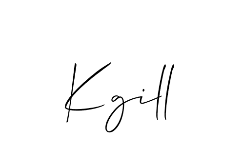 Design your own signature with our free online signature maker. With this signature software, you can create a handwritten (Allison_Script) signature for name Kgill. Kgill signature style 2 images and pictures png