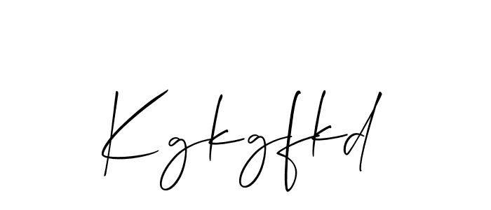 How to make Kgkgfkd name signature. Use Allison_Script style for creating short signs online. This is the latest handwritten sign. Kgkgfkd signature style 2 images and pictures png