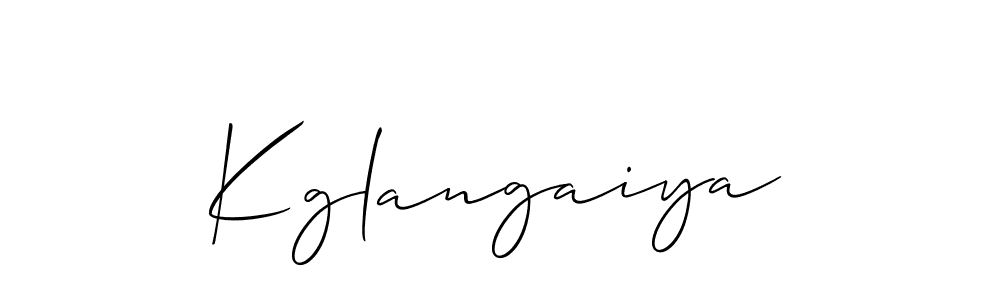 Best and Professional Signature Style for Kglangaiya. Allison_Script Best Signature Style Collection. Kglangaiya signature style 2 images and pictures png