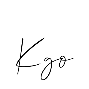 Also You can easily find your signature by using the search form. We will create Kgo name handwritten signature images for you free of cost using Allison_Script sign style. Kgo signature style 2 images and pictures png