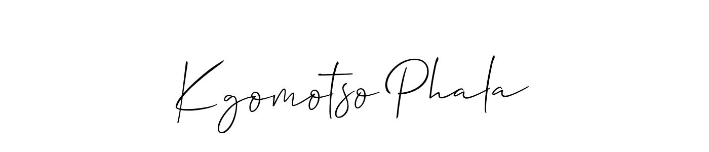 Kgomotso Phala stylish signature style. Best Handwritten Sign (Allison_Script) for my name. Handwritten Signature Collection Ideas for my name Kgomotso Phala. Kgomotso Phala signature style 2 images and pictures png