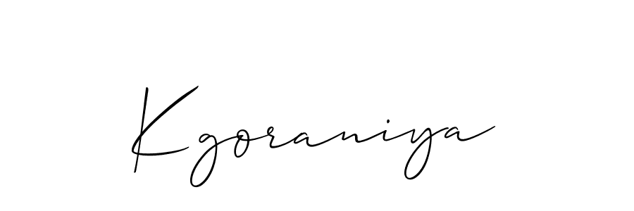 Also You can easily find your signature by using the search form. We will create Kgoraniya name handwritten signature images for you free of cost using Allison_Script sign style. Kgoraniya signature style 2 images and pictures png