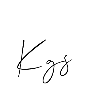 Use a signature maker to create a handwritten signature online. With this signature software, you can design (Allison_Script) your own signature for name Kgs. Kgs signature style 2 images and pictures png